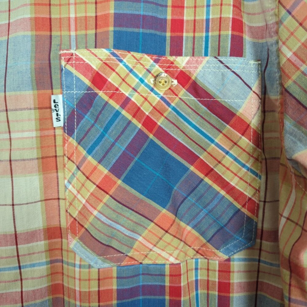 Levi's Strauss & Co. Men's Plaid Long Sleeve Button-Up vintage Shirt X Large - Picture 8 of 15